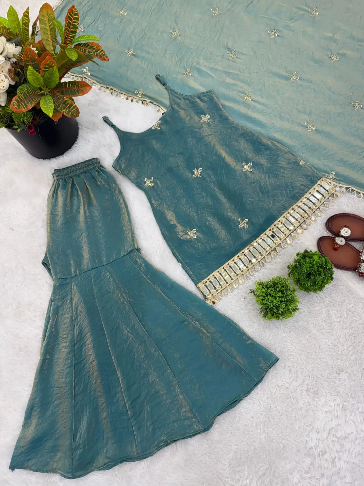 Premium Party Wear Sharara Set With Intricate Sequin Work Design